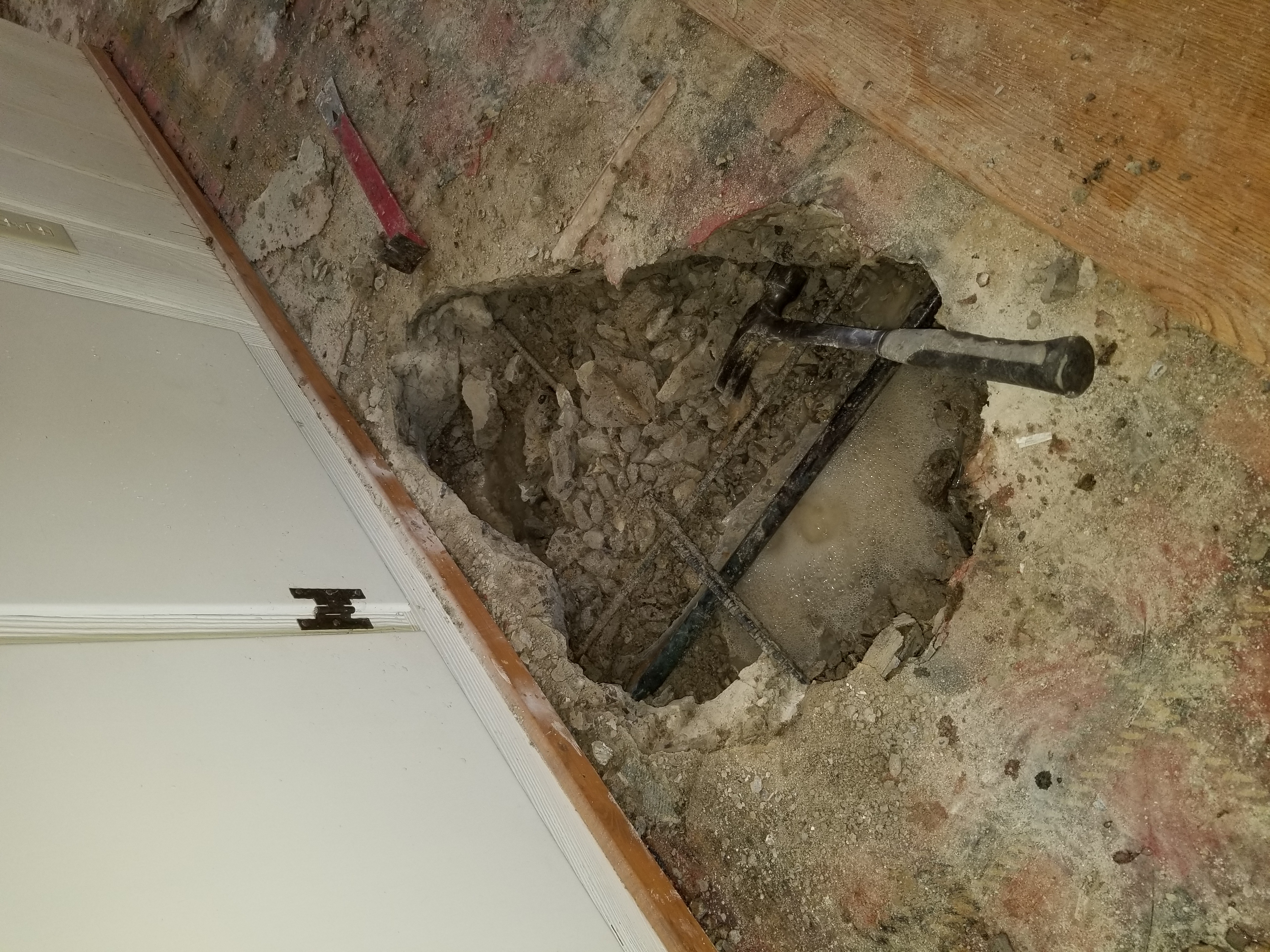 Concrete Floor Breakup Saginaaw Mi Three T S Plumbing Heating